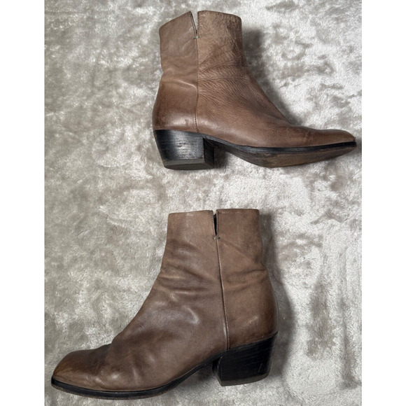 Freebird by Steven Brown Leather Square Toe Ankle Boots EU 38 Womens US 7-7.5 - Picture 5 of 8
